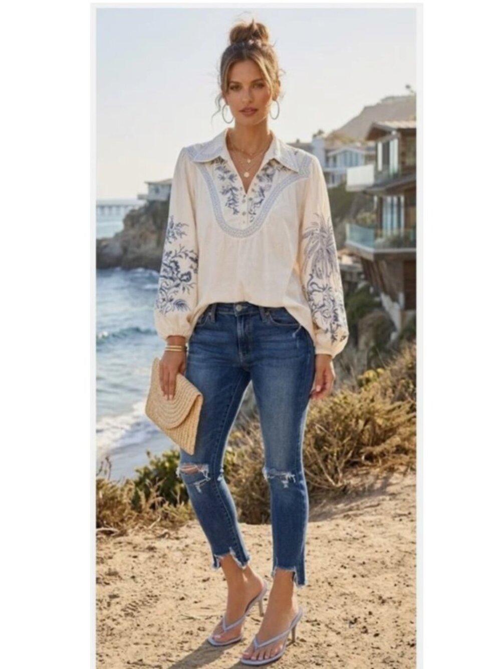 FRAME DENIM "le high skinny stretch" raw distressed anthropologie jeans $238 28 - Picture 11 of 12